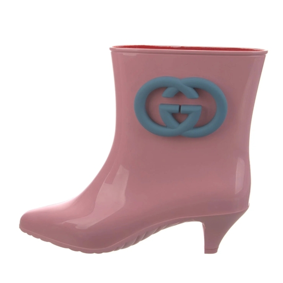 Gucci WOMEN Rubber Printed Rain Boots w/ Tags - Picture 1 of 4
